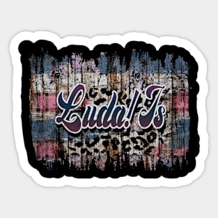 Rainbow Graphic Ludacris Name Birthday 70s 80s 90s Sticker